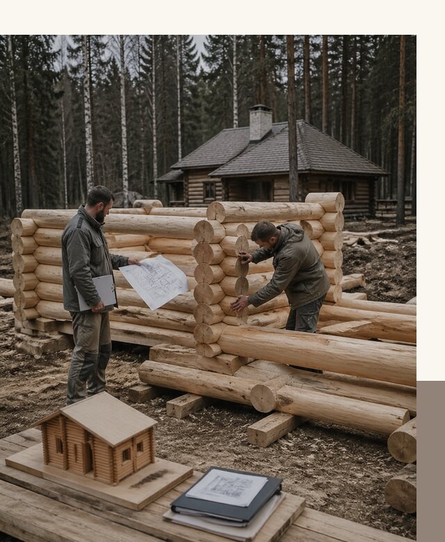 Проектирование и строительство домов из бревна в Ивантеевке